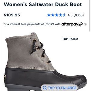 Women's Saltwater Duck Boots. Size 9.